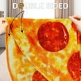 thumbnail image 6 of Zulay Kitchen Double Sided Round Pepperoni Pizza Blanket with Pizza Box Packaging, Novelty Blanket Throw - 60 Inch, 6 of 7