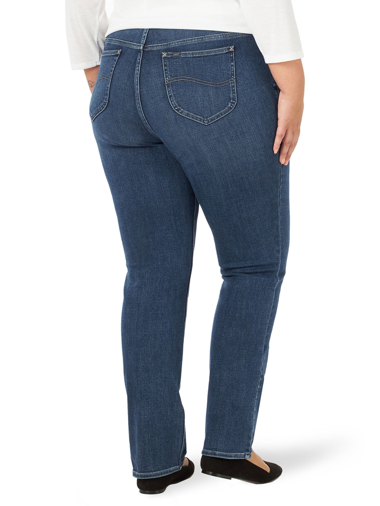 Lee Women's Plus Size Ultra Lux Long Straight Jean