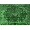 thumbnail image 1 of Ahgly Company Indoor Rectangle Medallion Emerald Green Traditional Area Rugs, 6' x 9', 1 of 4