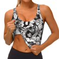 thumbnail image 3 of Picia Lilies Flowers Sports Bra for Women,Padded Strappy Sports Bras Medium Support Yoga Bra with Removable Cups,Running Yoga Bra-XX-Large, 3 of 9
