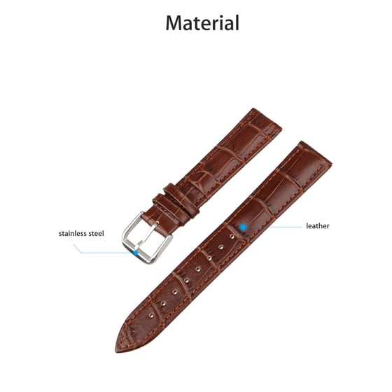 Comfort Genuine Leather Watch Band Premium Cowhide Leather Watch Strap