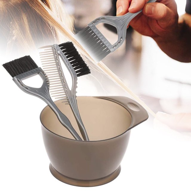 MesaSe 3Pcs Hair Dye Colouring Brush Comb Color Mixing Bowl Hairdressing Styling Kit