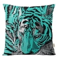 thumbnail image 1 of VargottamSquare Pillow Cover - Decorative Pillow Covers20x20 Inches,PrintedTeal BlueThemePillowcase, DecorativeSquareCushionCovers, 1 of 1