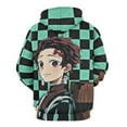 thumbnail image 3 of Demon Slayer Unisex Sweatshirts Loose Pullover Sweater Hooded Hoodie 3D Printing Jacket Winter Fall Clothes L, 3 of 7