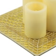 thumbnail image 4 of Set of Three Gold Flameless Pillar Candles With Holder, 4 of 10