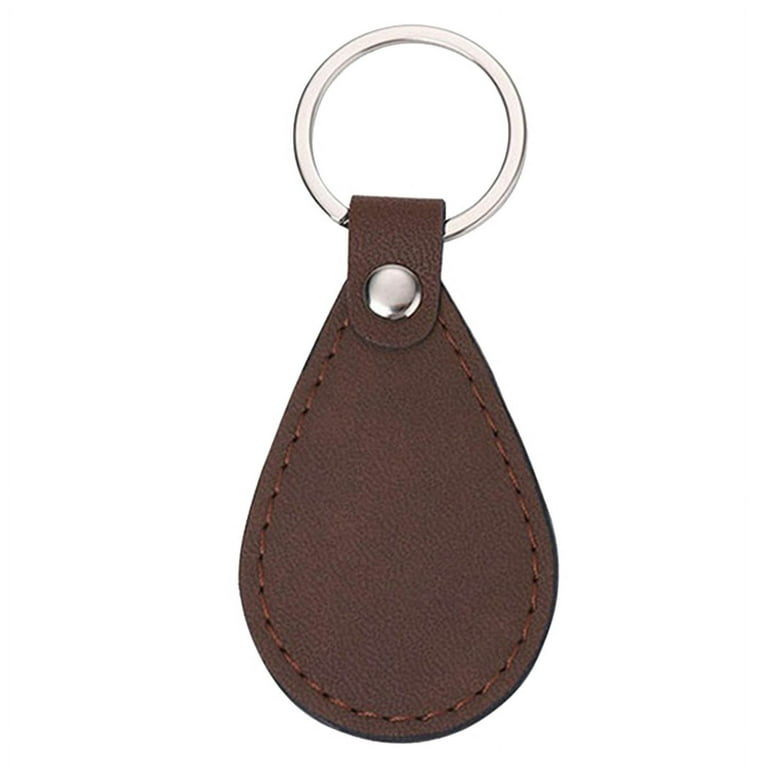 30 Pcs Leather Key Fob Kit for DIY Craft, PU Leather Key Fobs Blanks with  Rivets