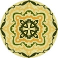 thumbnail image 1 of Ahgly Company Indoor Round Patterned Dark Yellow Green Area Rugs, 6' Round, 1 of 6