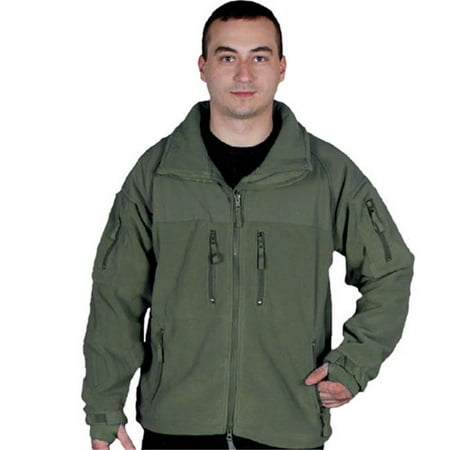 - Enhanced Fleece Tactical Jacket, Olive Drab - Small