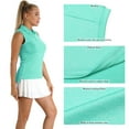thumbnail image 2 of icyzone Women's Golf Sleeveless Polo Shirts Tennis Tank Tops Athletic T-Shirts, 2 of 5