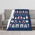 thumbnail image 2 of Durable Soft Flannel Blanket with Intricate Floral and Geometric Patterns Cozy for Sofa Travel Bed and Chair - Warm & Stylish, 2 of 7
