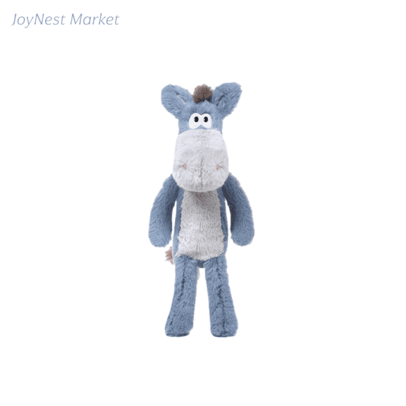 Bluu Blue Donkey Plush, 17.1 Inch Soft Skin-Friendly Stuffed Animal with Long Limbs, Cozy Decorative Plush for Home, Relaxing Gift