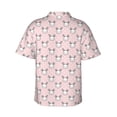 thumbnail image 4 of Xecao Cute Rabbit print Hawaiian shirt - a stylish short-sleeve button-down for men, perfect for casual beach and tropical outings., 4 of 9