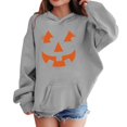 thumbnail image 4 of KAUOD Youth Cotton Pumpkin Hoodies Thick Warm Fleece Halloween Pullover Hoodie Sweatshirts Teen Kids Girls Oversized Tops, 4 of 8