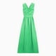 thumbnail image 4 of Vestidos de novia Prolriy para mujer, vestido de cóctel, negro, manga larga, elegante, cuello halter, espalda descubierta, satén, espagueti, fiesta, noche, abertura lateral, verde, XL, 4 of 4
