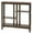 Black/Gold, variant on Brushed Metallic Console Table with Display Shelves 31.4"W x 29.8"H