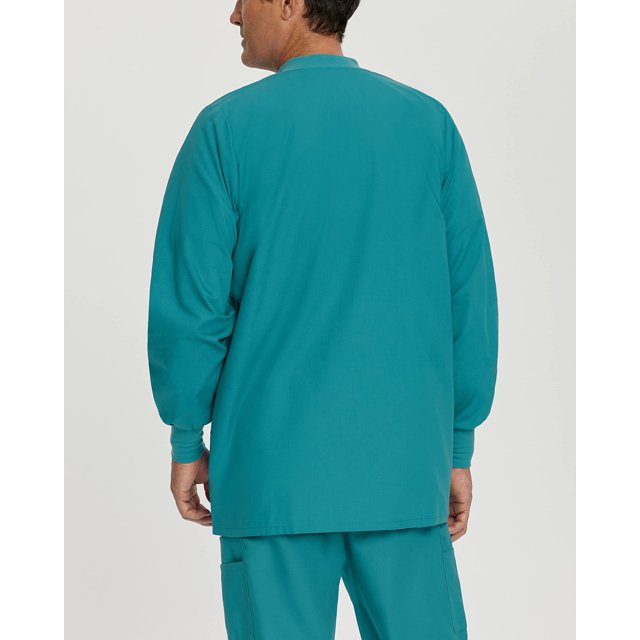 Landau Vestes de Gommage 5 Poches pour Hommes - Coupe Classique Décontractée, Col Rond, Boutons Pression, Gommages d'Échauffement 7551