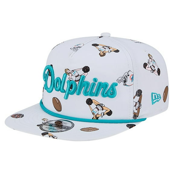 Men's New Era White Miami Dolphins Team Cheer 19TWENTY Snapback Hat