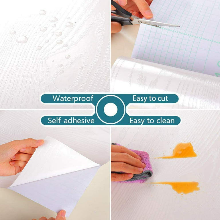  Clear Contact Paper, Plastic Wall Protector Sheet, Clear  Contact Paper Peel and Stick, Self Adhesive Removable Desk Cover Protector ( Clear 15.7 x 118 in)