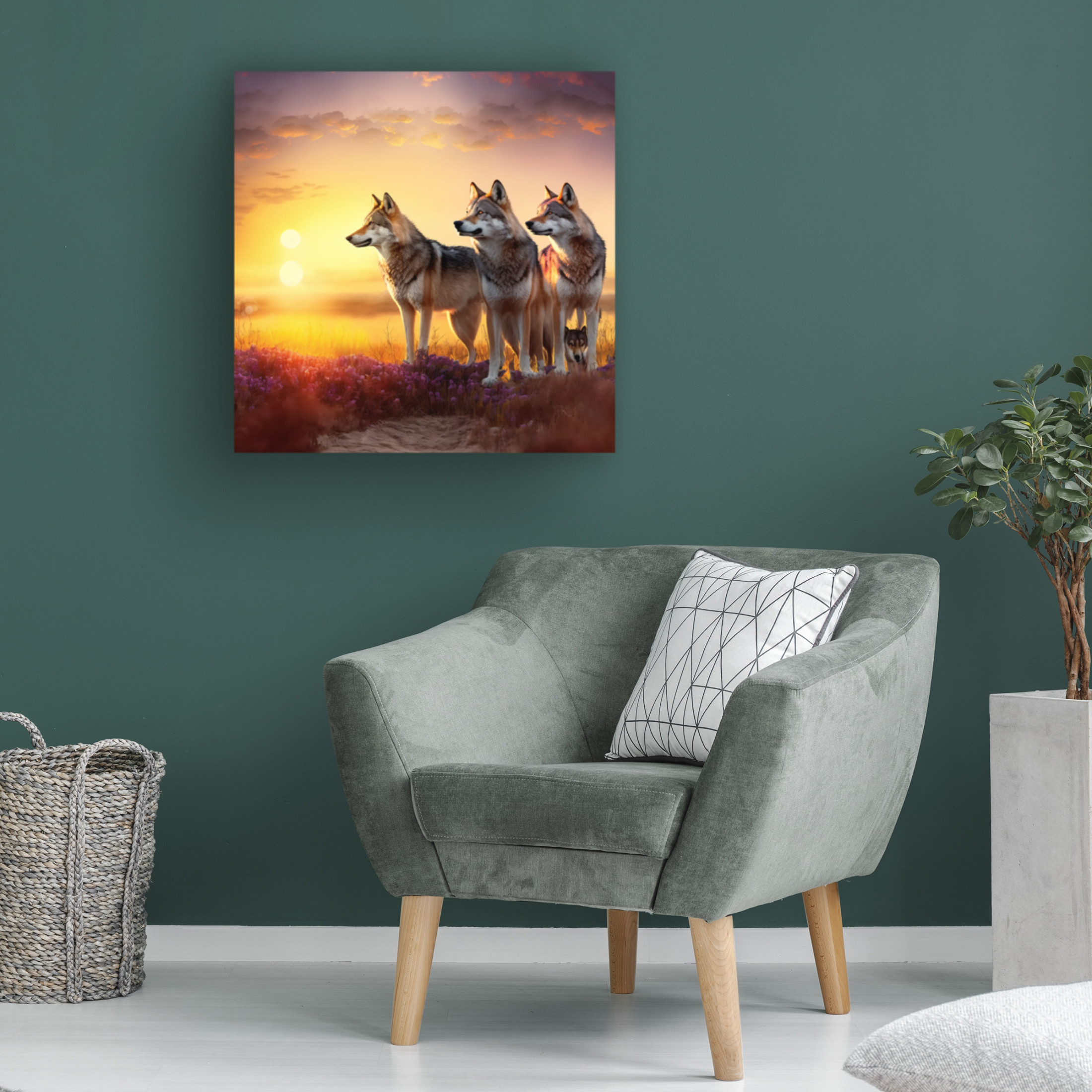 Canvas Wall Art - Ray Heere 'North American Wildlife 52' Wall Art for Living Room, Bedroom, or Office Décor by Trademark Fine Art - 18 x 18 Inches
