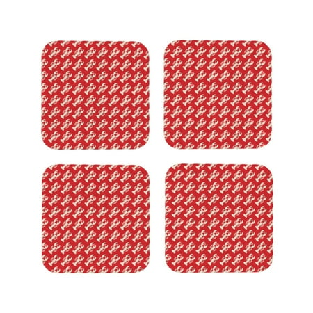 

Tideii Retro Lobsters for Leather Coasters 4 Pieces Anti-fouling and Anti-scalding Decorative Coasters Suitable for Restaurants Kitchens Coffee Shops-Square