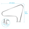 thumbnail image 6 of TCFUNDY Pool Handrail, 49"x38" Swimming Pool Stair Rail, 304 Stainless Steel Inground Railing w/ Grip Cover, 6 of 12