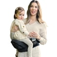thumbnail image 1 of Portabebés GROWNSY con múltiples bolsillos, cintura extendida ajustable para recién nacidos y niños pequeños de hasta 50 libras, color negro, 1 of 5