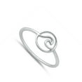 thumbnail image 4 of Modern Round Ocean Wave Ring .925 Sterling Silver Band Jewelry Female Male Unisex Size 9, 4 of 4