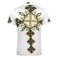 thumbnail image 5 of Ethiopian Cross Framed Men Zipper T-shirt Summer Casual Short Sleeve T-shirt Top, 5 of 7