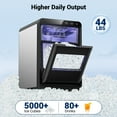 thumbnail image 5 of Joreek 44lbs/24H Nugget Ice Maker Countertop, Portable Chewable Pebble soft Ice Machine with Touch Screen for Home, Kitchen, Office, Stainless Steel, Black, 5 of 7
