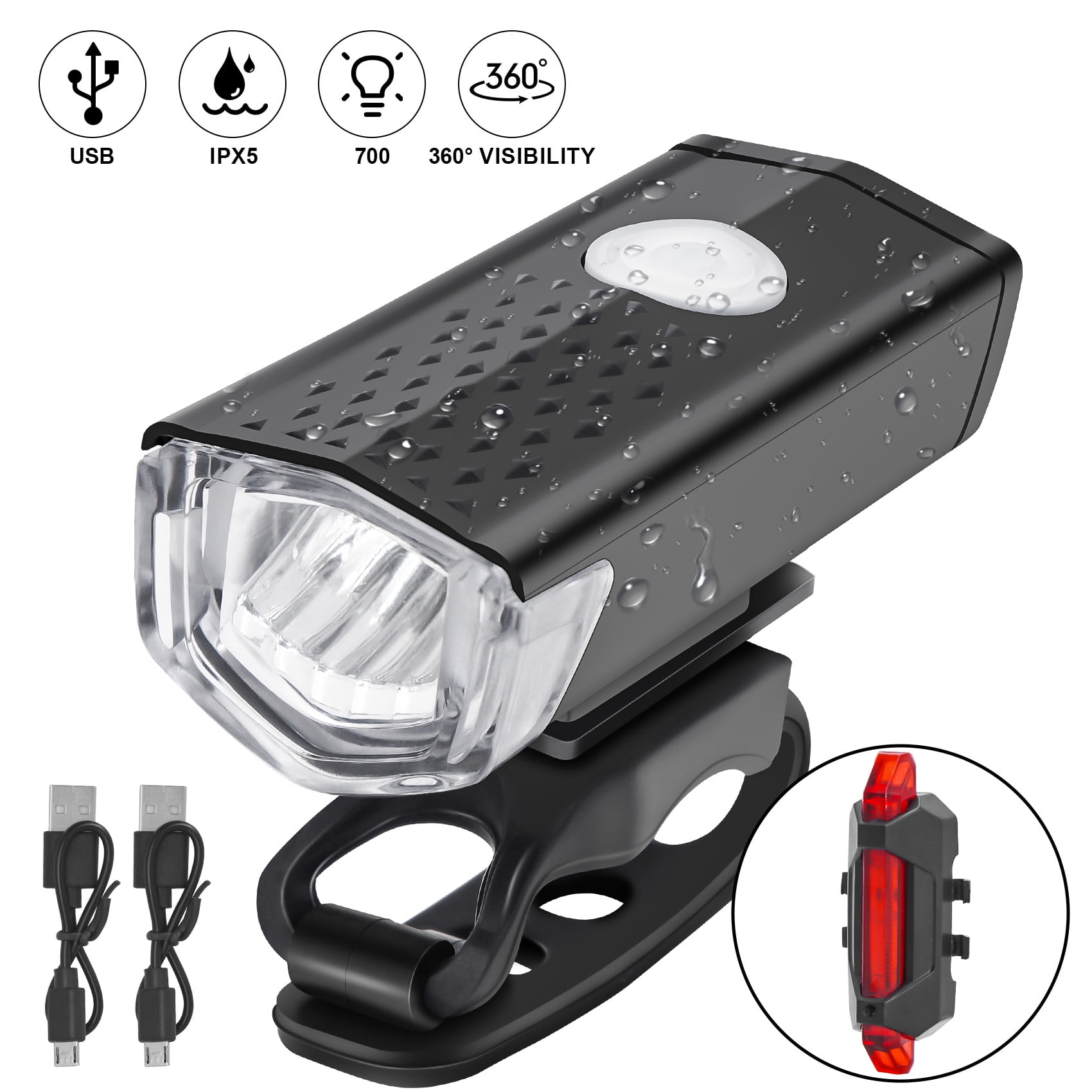 YOLETO Bike Lights, Super Bright Bicycle Headlight and Back Taillight with 3 Modes for Men Women Kids Road Mountain Cycling - Walmart.com
