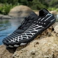 thumbnail image 4 of lnmuld Men Women Barefoot Shoes, Breathable Mesh Shoes for Water Yoga Fitness Hiking Color:Black,Size:9.5, 4 of 9