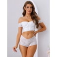 thumbnail image 4 of Unique Bargains Women's Mid-Waisted Briefs Coverage Transparent Lace Panties White S, 4 of 6