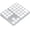 White and Silver, variant on Numeric Keypad Slim Rechargeable Bluetooth 34-Key, White