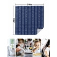thumbnail image 4 of Navy Blue Striped Cloth Napkins Set of 8 Reusable Dinner Napkins, Modern Abstract Art Geometric Stripes Cocktail Napkin Washable Table Napkins for Wedding/Holiday Party/Baby Shower 20"x20", 4 of 7
