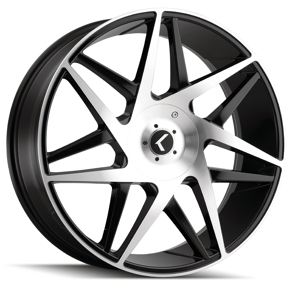 Kraze KR192 20x8.5 5x115/5x120 +38mm Black/Machined Wheel Rim 20" Inch