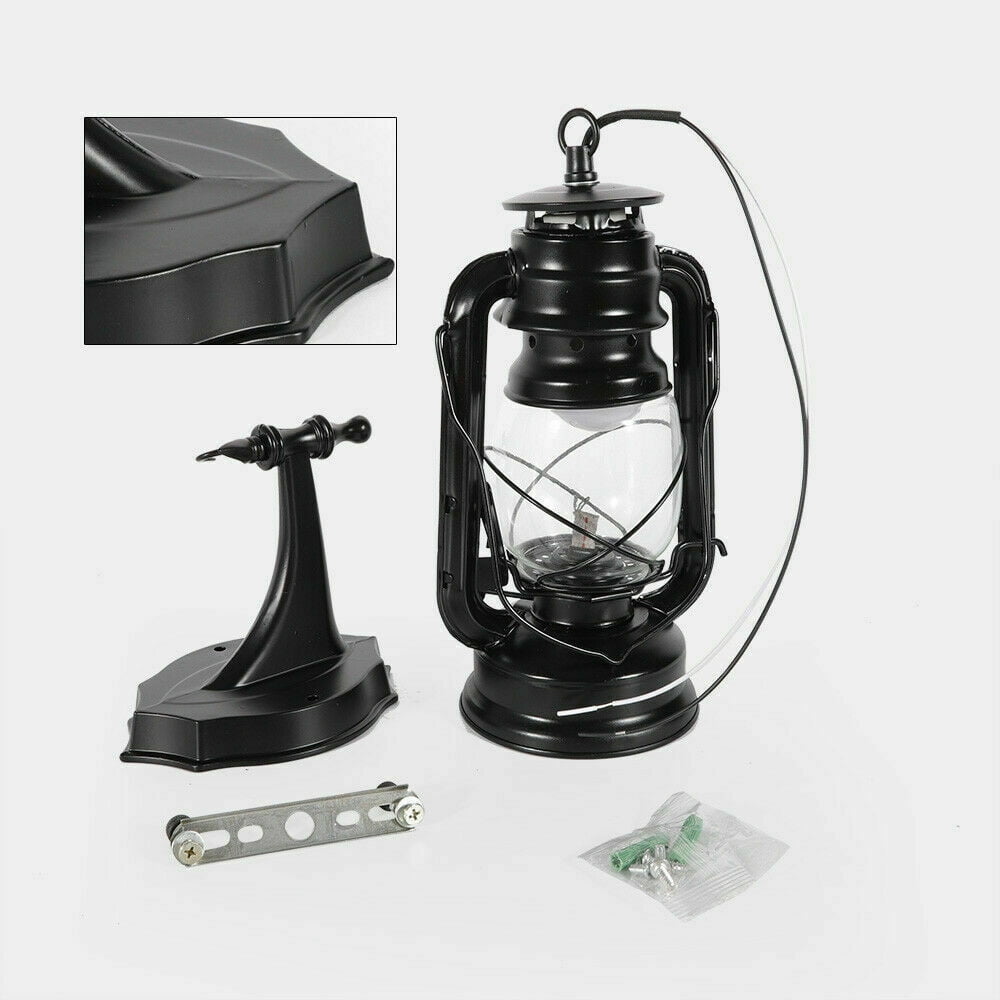Fichiouy Outdoor Yard Wall Lighting Exterior Lamp Antique Rustic Sconce Lamp with Bulb Black E27