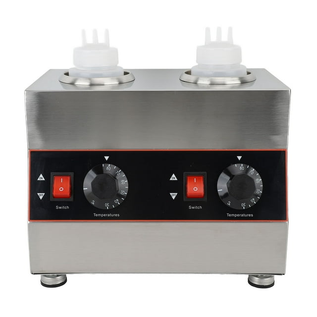 1300ml Commercial Sauce Warmer with Accurate Temperature Control for Nacho Cheese, Hot Fudge, Caramel, Chili, Curry, 30-85 Temp Adjustable