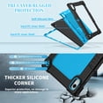 thumbnail image 4 of Fancing Case for Onn. 11" Tablet Pro(2024 Model:100146660)/Onn 11 inch Tablet Pro Case,Shockproof Kids Case with Shoulder Strap for Walmart Onn 11" Tablet Pro 2024 Model:100146660(Black/Blue), 4 of 7
