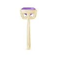 thumbnail image 3 of ANGARA Natural Bezel-Set Solitaire Cushion 3.1 ct Amethyst Ring in 14K Yellow Gold for Women (Size-9mm) | February Birthstone, Birthday, Anniversary, Jewelry Gift for Women | Natural Amethyst Ring, 3 of 9