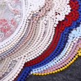 thumbnail image 3 of UHUSE Nappe Brodée de Roses en Dentelle pour Table Ronde Décoration de Mariage Fête Dîner, 3 of 7