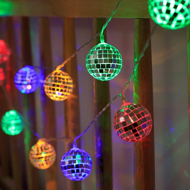 Cadena de lámpara 6 pies 10LED Luces de cadena de globo Luces colgantes decorativas Bolas Luces de cadena de hadas Iluminación de la Copa del mundo alimentada por batería para patio de jardín al aire Abanopi Cadena de lámpara