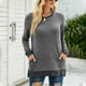 thumbnail image 2 of Camisas Para Mujer Cuello Redondo Color A Juego Bolsillo Recreativo Manga Larga Tops Odeerbi ODB129171, 2 of 8