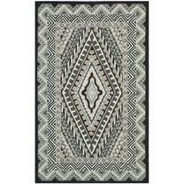 SAFAVIEH Four Seasons Coretta Bordered Area Rug, Ivory/Grey, 8' x 10'