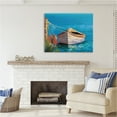 thumbnail image 2 of Stupell Industries Docked Boat in Lake Transportation Painting Gallery Wrapped Canvas Print Wall Art, 48 x 36, 2 of 7
