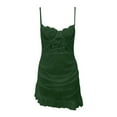 thumbnail image 5 of BRICH Sets for Women Dress with Underwire Push up Bras Lace Chemise Ruffle Hem Sleepwear Outfits Green L, 5 of 6