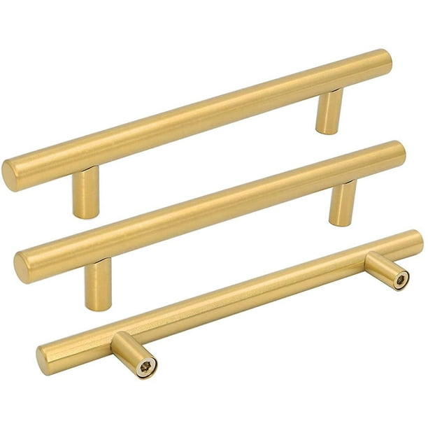 20 Pack Brushed Brass Cabinet Bar Pulls Drawer Handles Gold Kitchen ...