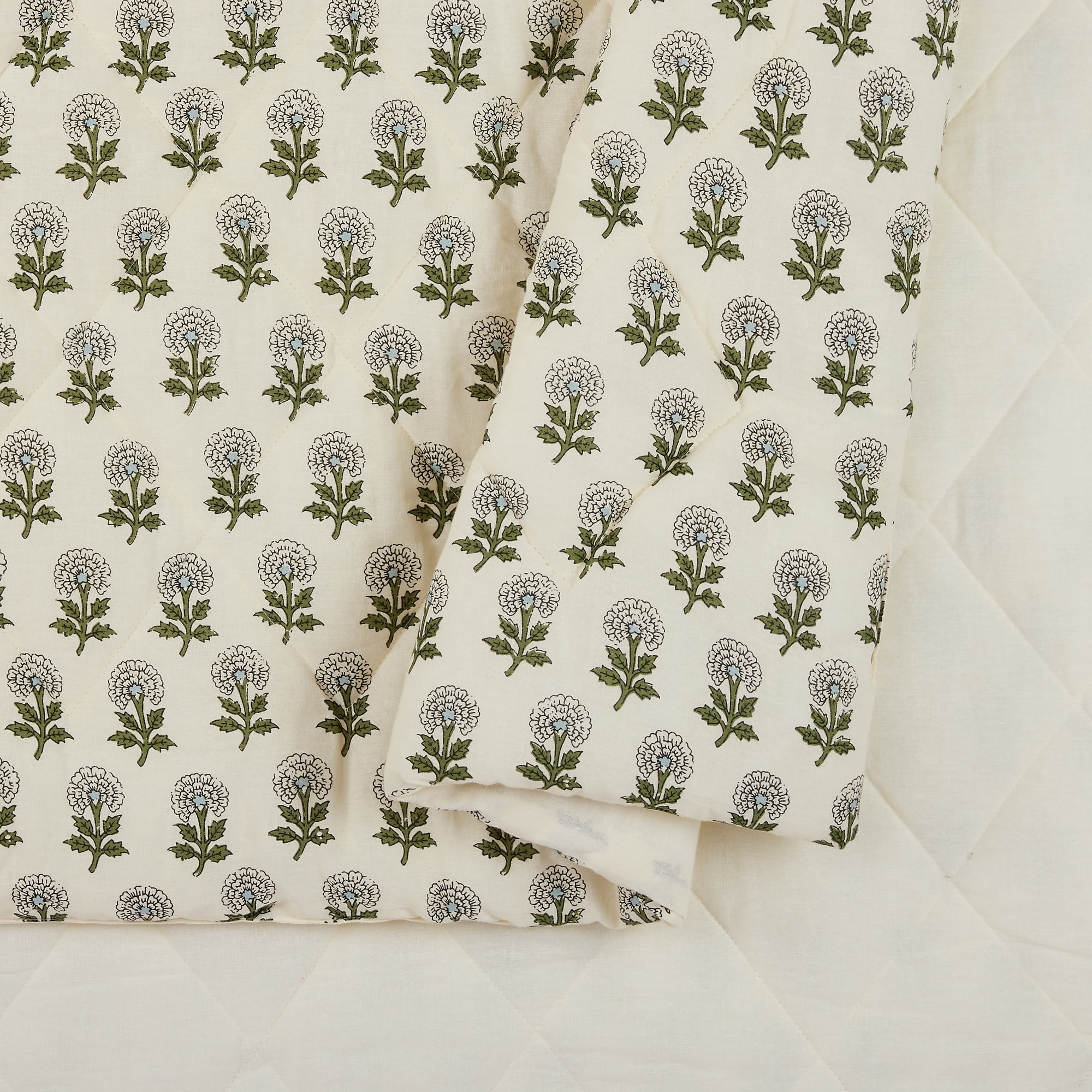 Laurel & Mayfair Gwyn 3-PC Quilt Set, King, Cream