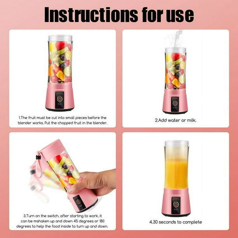 Portable Electric Blender Bottle  6-Blade Multifunctional Juice