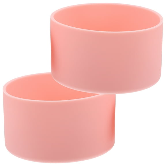 2 Water Bottles Silicone Sleeve Glass Bottle Bottom Cover Protective Covers