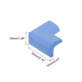 thumbnail image 2 of Uxcell Corner Guards Protectors, 4 Pack Foam Bumper L Shape, 55mm/2.16"(L) , Blue, 2 of 5